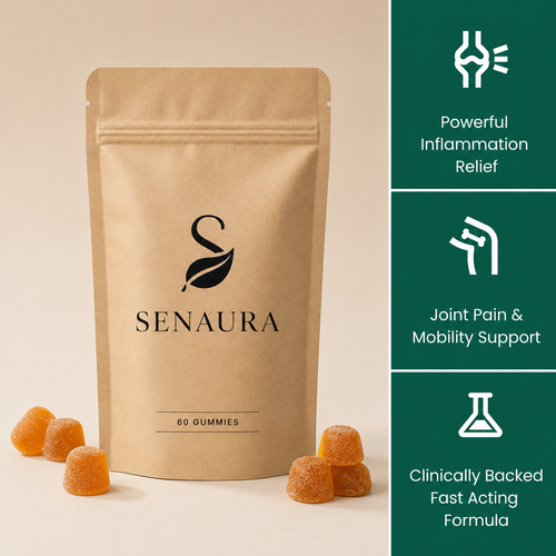 Senaura Mushroom Complex Gummies – Daily Focus, Energy & Immune Support | 60 Vegan Gummies