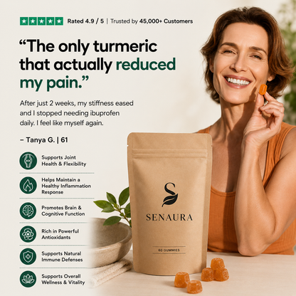 Senaura Mushroom Complex Gummies – Daily Focus, Energy & Immune Support | 60 Vegan Gummies